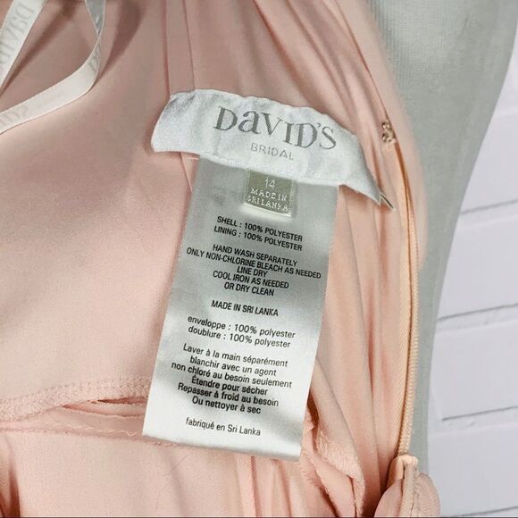 David's Bridal F19946 Petal Bridesmaid Dress - 14 - Picture 10 of 16